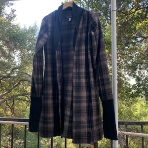 SIMI Coat wool blend one size fit most plaid trendy